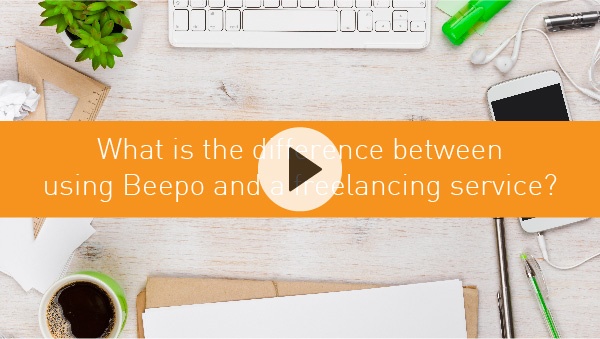 What is the difference between using Beepo and a freelancing service?