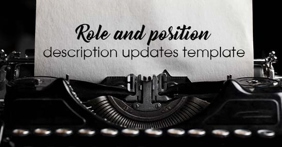 Role and position description updates template 