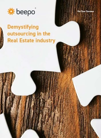 Demystifying outsourcing in the Real Estate industry resource ebook cover Beepo