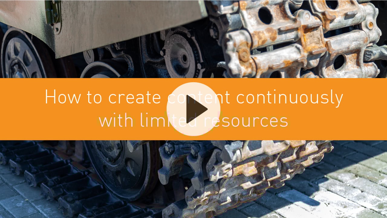 How to create content continuously with limited resources