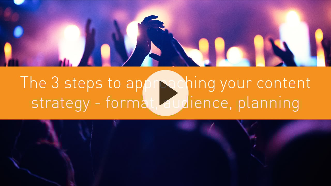 The 3 steps to approaching your content strategy - format, audience, planning