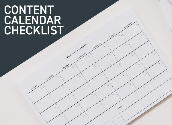 Content Calendar Checklist